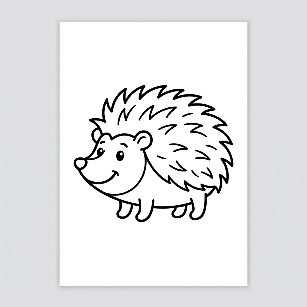 Hedgehog drawing preview
