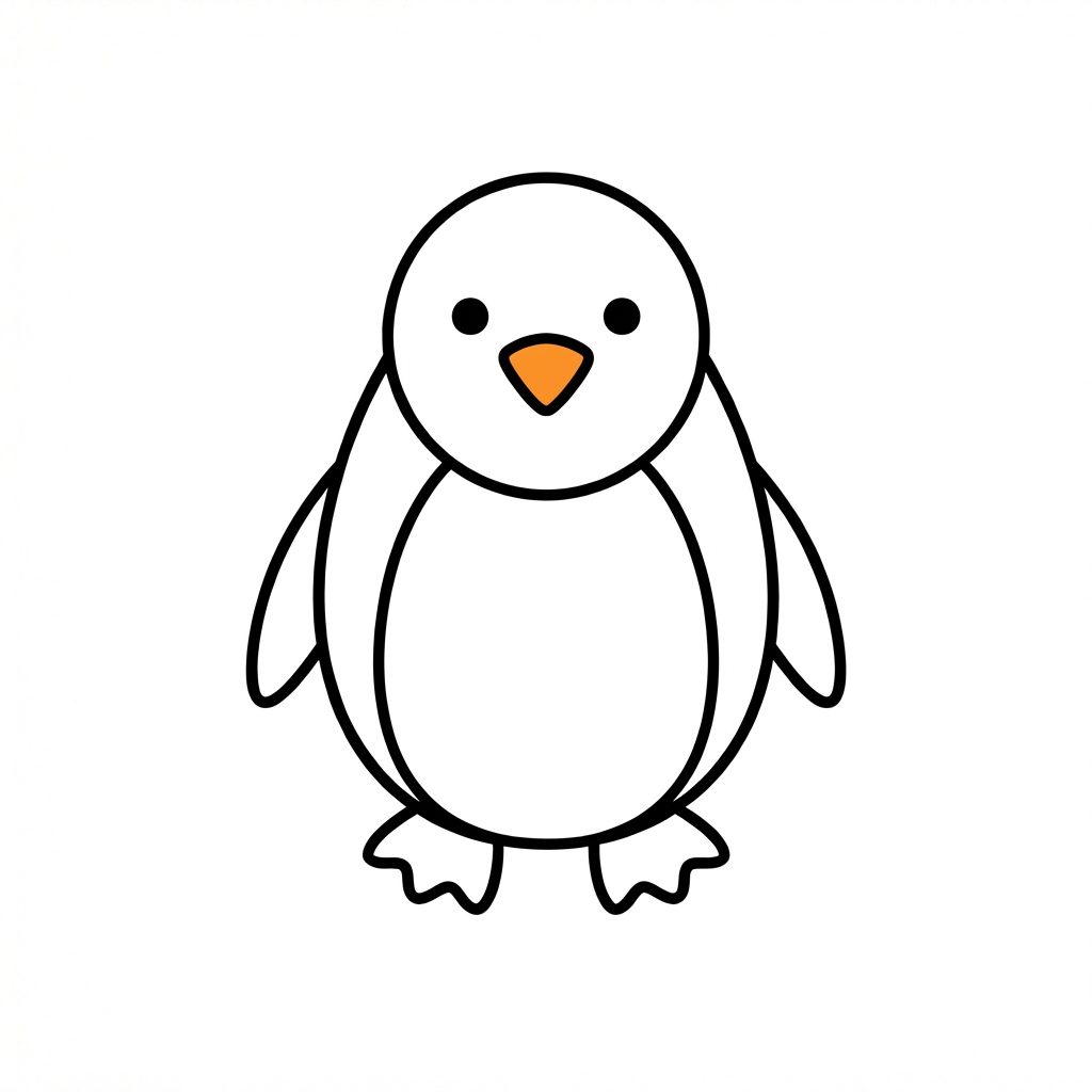 Penguin drawing preview